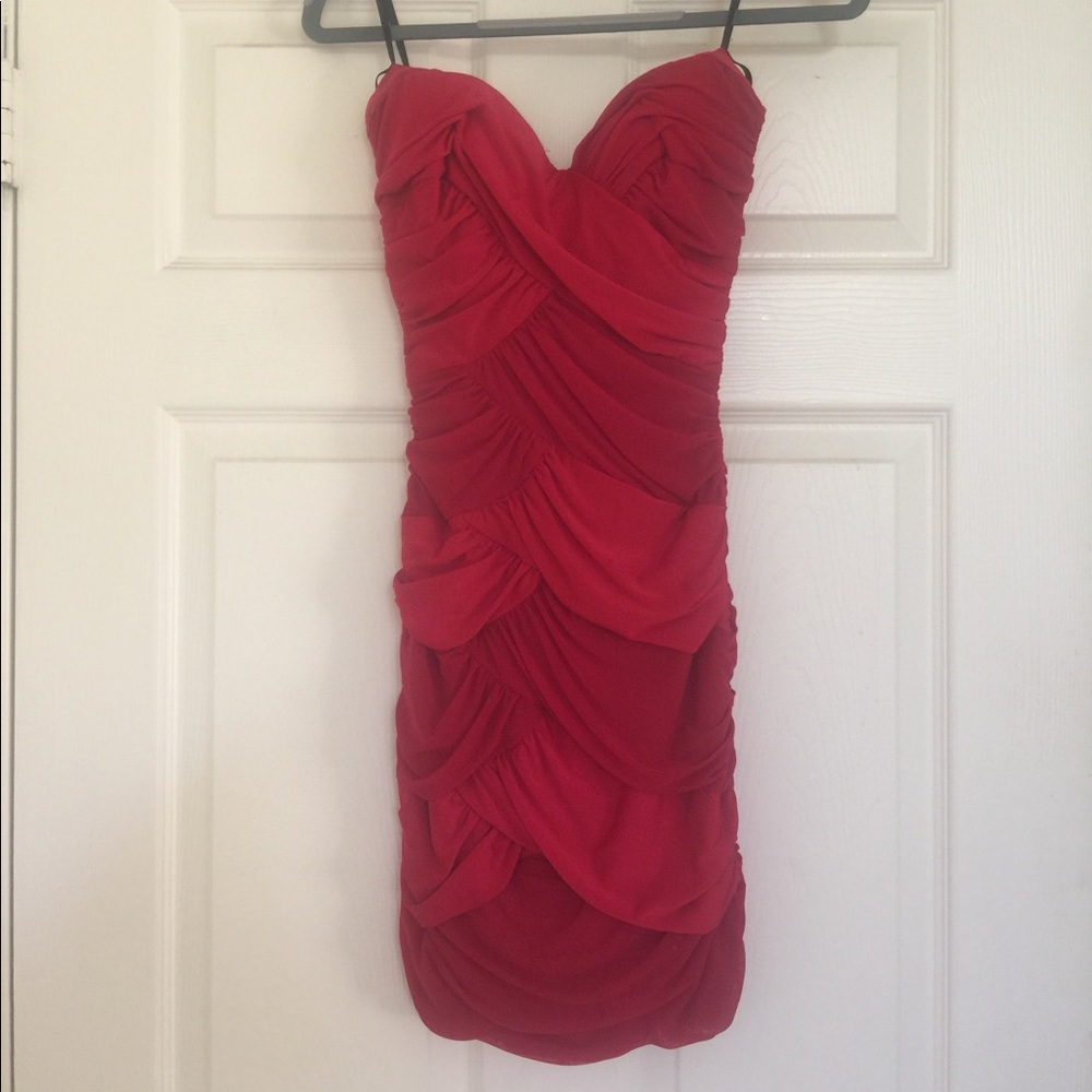 bebe beautiful red dress